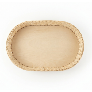 Лоток плетёный овальный из ивовой лозы, 50×40 см - арт. 1/10