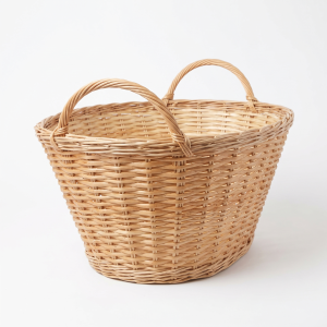Корзина плетёная из ивовой лозы с ручками, овальная, 62×40×32 см - арт. 0/49 Корзина плетёная из ивовой лозы с ручками, овальная, 62×40×32 см - арт. 0/49