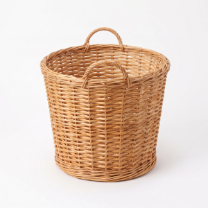 Корзина плетёная из ивовой лозы с ручками, цилиндр, Ø42×37 см - арт. 0/50