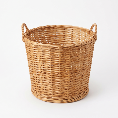 Корзина плетёная из ивовой лозы с ручками, цилиндр, Ø42×37 см - арт. 0/50